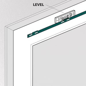 1. Level bracket above the witness line of frame.
