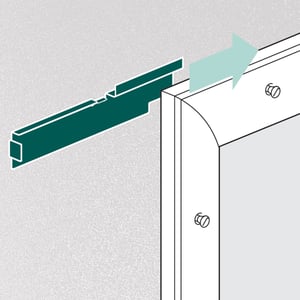 2. Install provided spacers and top brackets, and tighten screws.