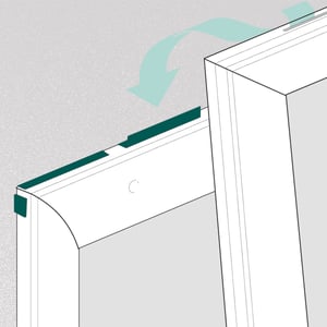 3. Hang the unit on the top brackets.