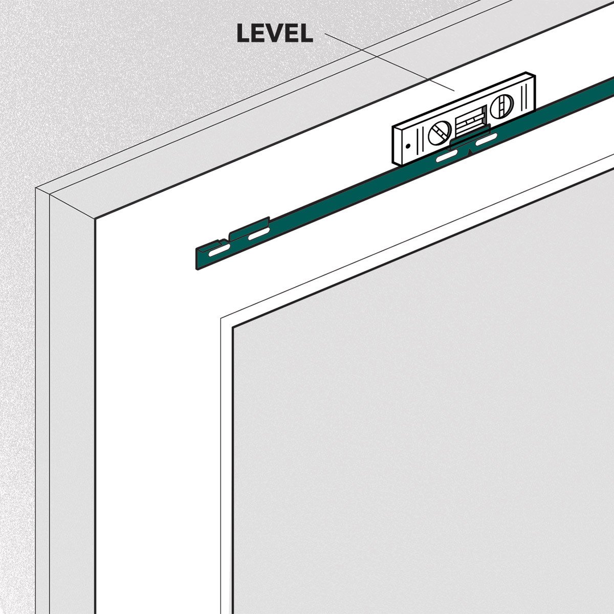 1. Level bracket above the witness line of frame.